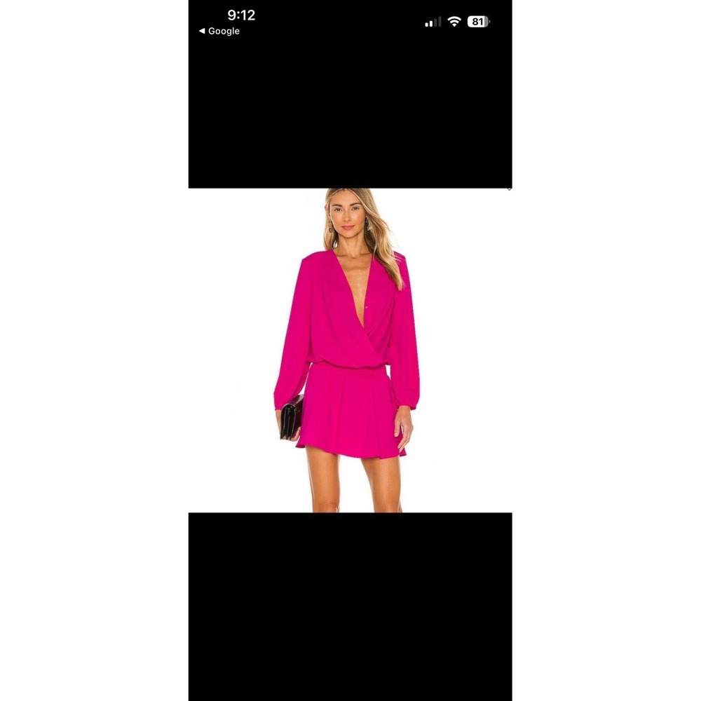 Amanda Uprichard ‎ New York × REVOLVE Hibiscus Long Sleeve Wrap Top Romper Large
